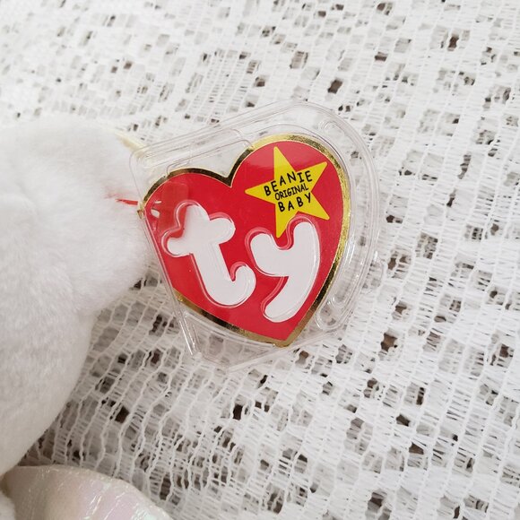 Vintage 1998 TY Beanie Baby "Halo" Angel Bear Plush Iridescent Wings NWT - Picture 5 of 7